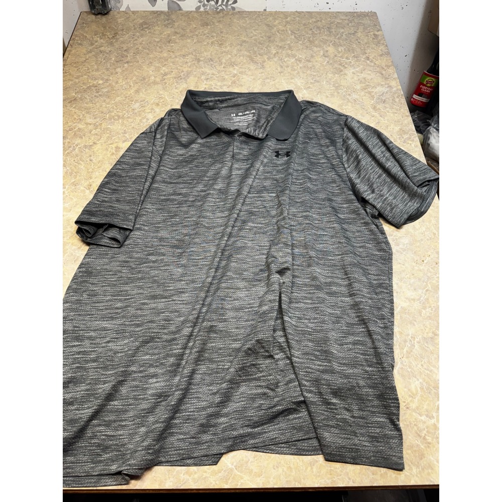 Under Armour Mens 4XL The Performance Polo Gray Space Dye Heather Loose Fit UA